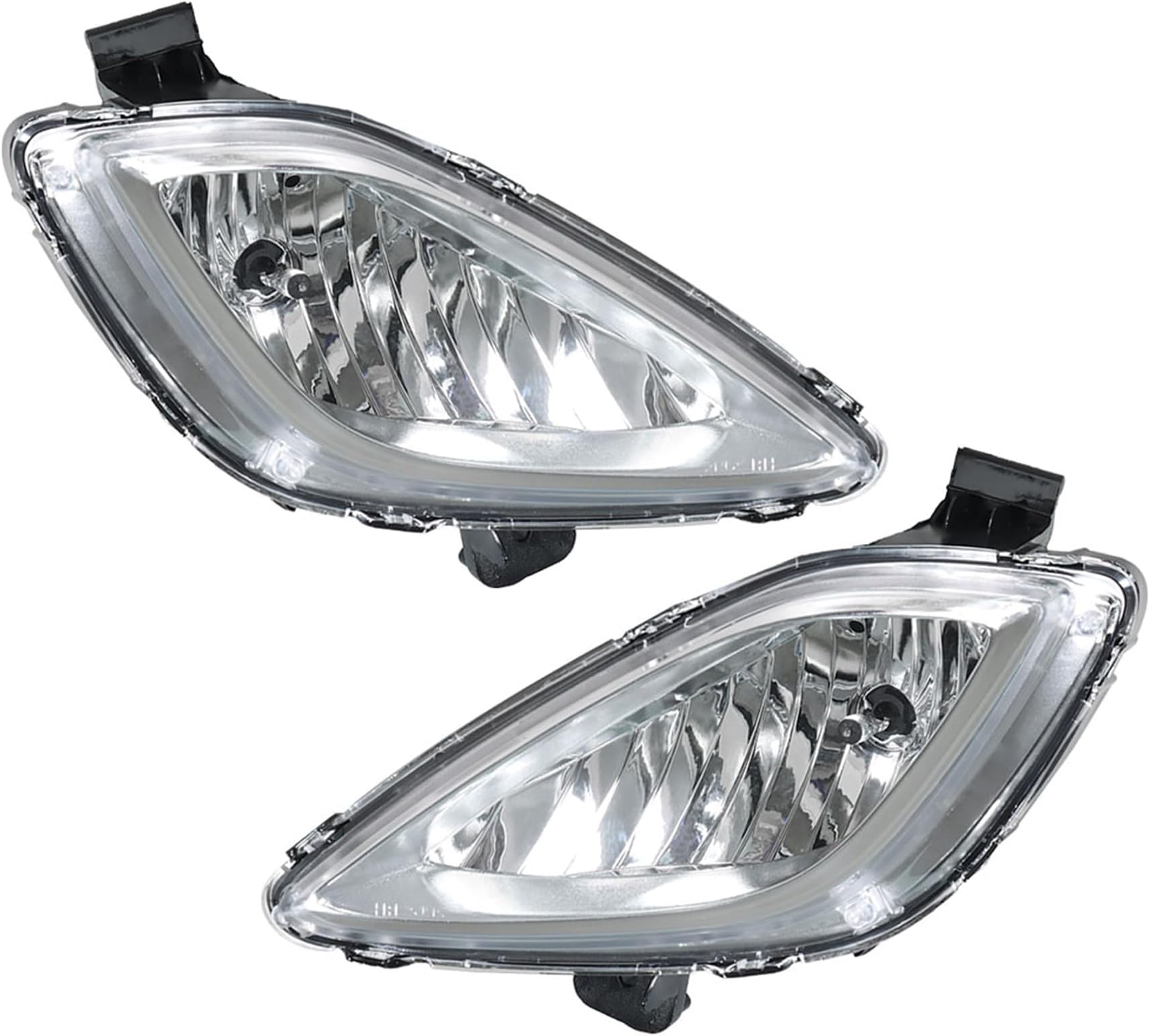 WFLNHB 1 Pair Fog Lights Assembly Replacement for 2011-2013 Hyundai Elantra Clear Lens with Bulbs Wiring Harness & Switch Front Bumper Driving Lamps Fog Lights Assembly (Driver & Passenger Side)