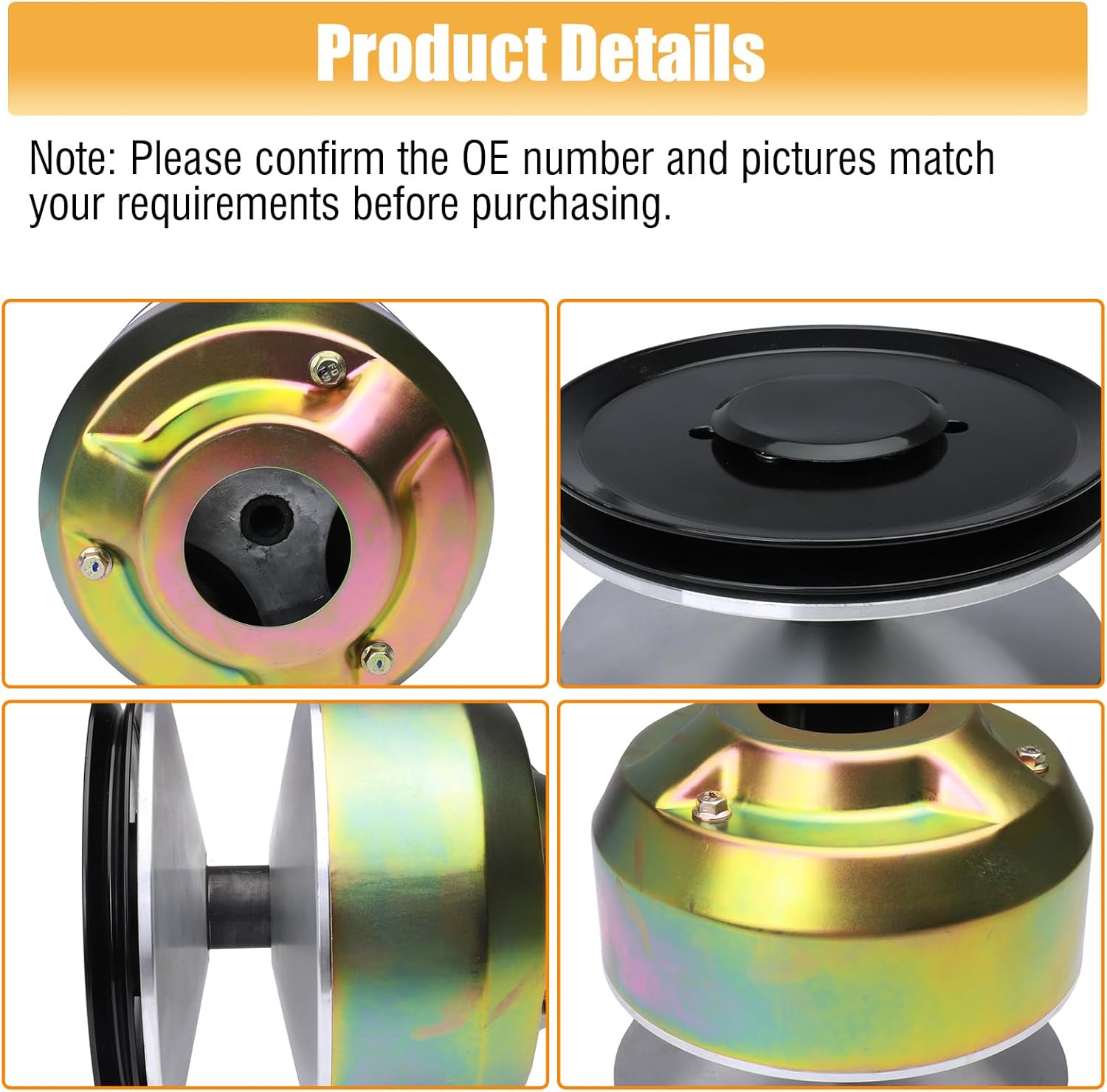 119-7992 Primary Drive Clutch for 2002-2008 Toro Workman 1100, 2002-2008 Toro Workman 2100, 2002-2008 Toro Workman 2150, 2000-2002 Toro 2110, Replace# 99-7145 108-7012