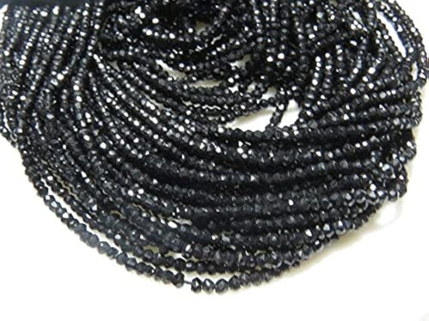 Spinelle noire perles véritables 3mm pour remplacer l onyx par une brillance supérieure