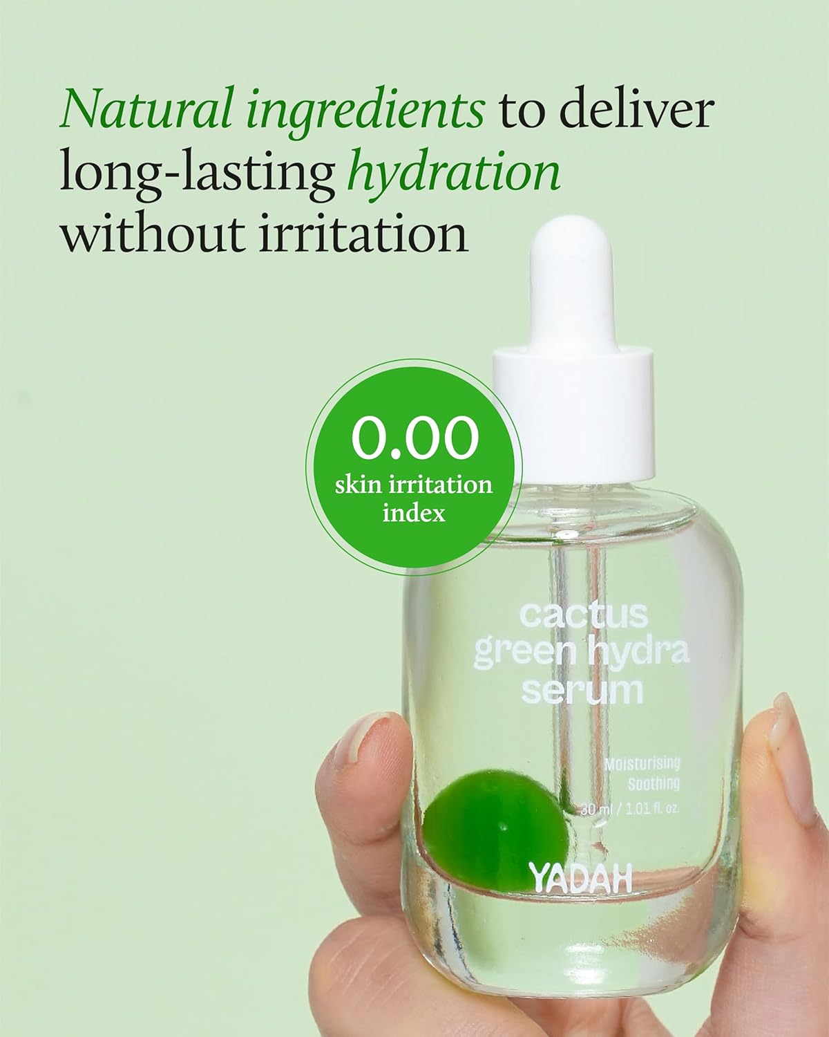 YADAH Cactus Green Hydra Serum (1.01fl oz) - Hydration, Oil-Moisture Balance, Strengthen Skin Barrier. Niacinamide, Adenosine. - Image 5