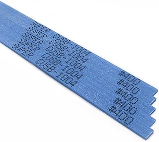 MIRACLE Super Ceraton Ceramic Fiber Stones Pack of 10-100L x 4W x 1T mm for Metals Wood Mold Grinding Removal Deburr Pneumatic Toos Ultrasonic Tools (#400 Blue)