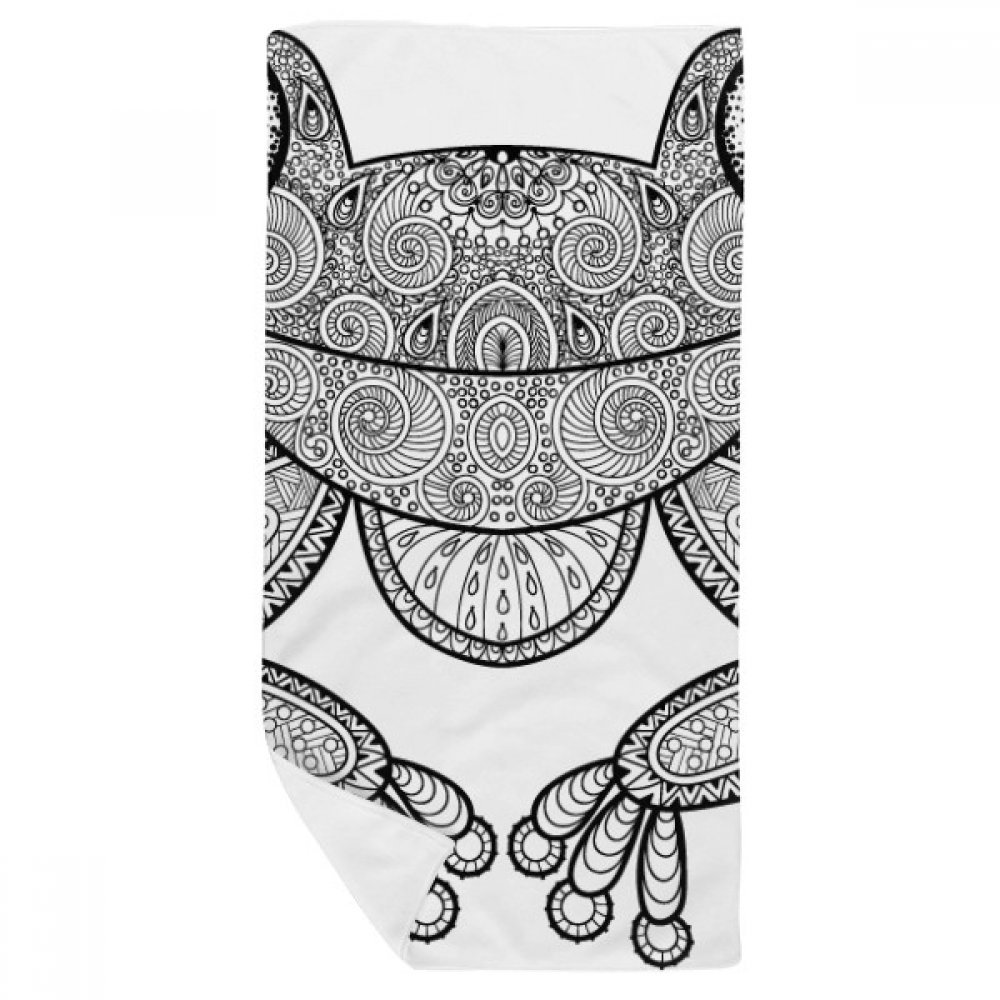 Petite grenouille verte serviette de bain 35x70cm douce pour la douche au quotidien