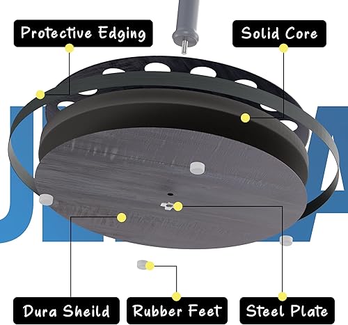 Vista 6 de Rush Creek Creations Soporte para 16 cañas de pescar, Organización y almacenamiento para garaje, para carretes, equipo, accesorios, caja de Barn