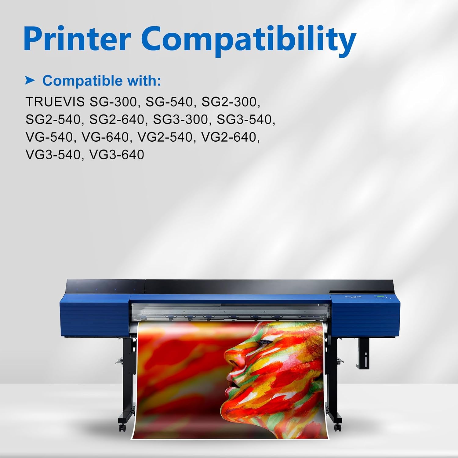 TR2 Ink Cartridges for Roland TrueVIS TR2 Ink Compatible for Roland SG2-300/540/640, VG2-540/640, VF2-640, SG3-300/540, VG3-540/640, Outdoor Durability & Fast Drying, 500ML, 4-Pack (BK/C/M/Y)