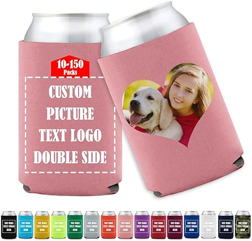 Miniatura 6 de Fundas personalizadas para latas, enfriador de bebidas, foto personalizada, imagen y texto, para fiestas de Navidad, lata de cerveza de Navidad,