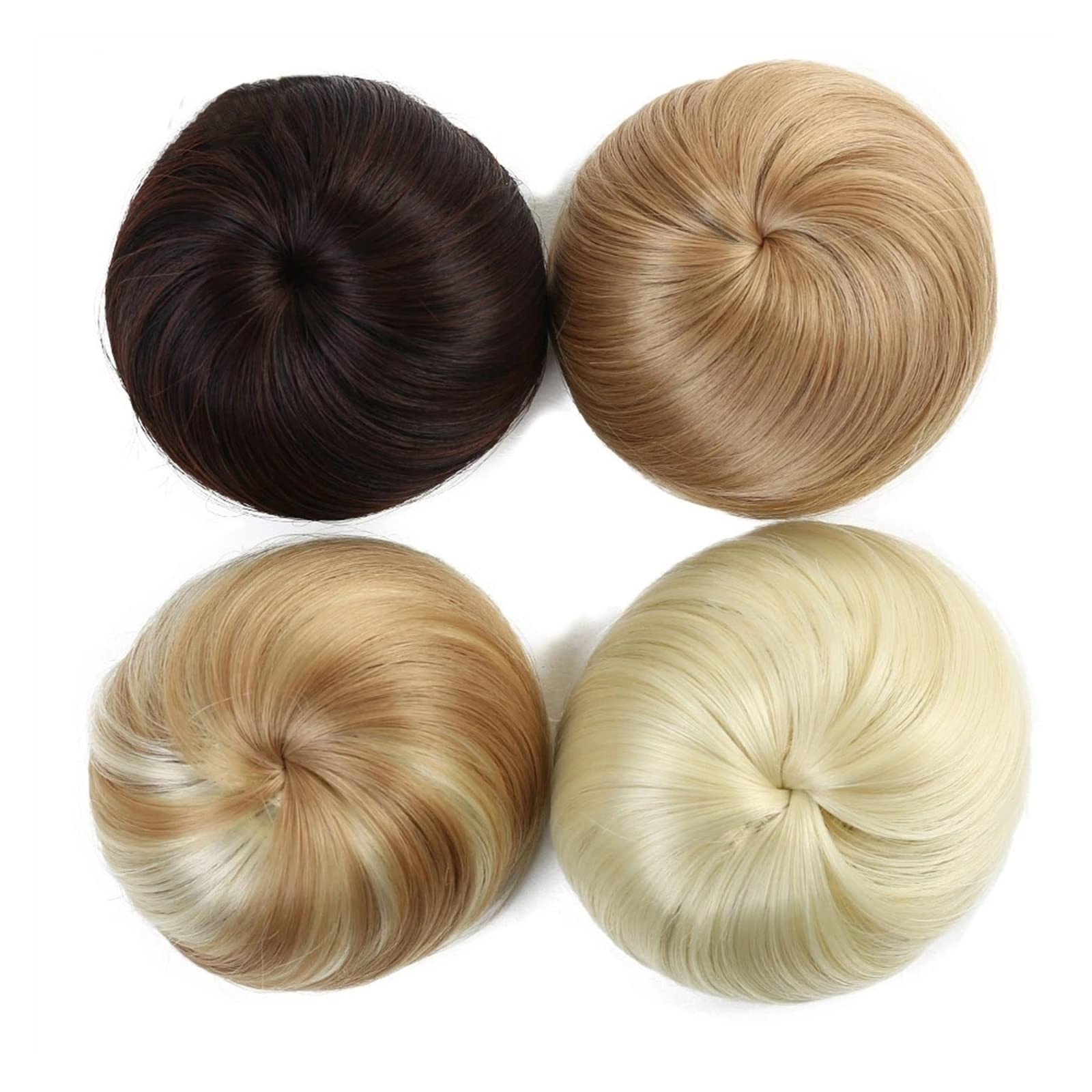 Elastici per capelli per donna Chignon dritto Chignon dritto Chignon ciambella sintetica Parrucchino con coulisse sintetica Chignon da balletto finto per donne Ragazze Lady Chignon per capelli