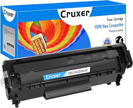 Cruxer Compatible Toner Cartridge Replacement for Canon 104 CRG-104 FX-10 FX-9 use for FAXPHONE L90 L120 ImageClass D420 D480 MF4350d MF4150 MF4270 MF4370 MF4690 Printer Black, 1-Pack