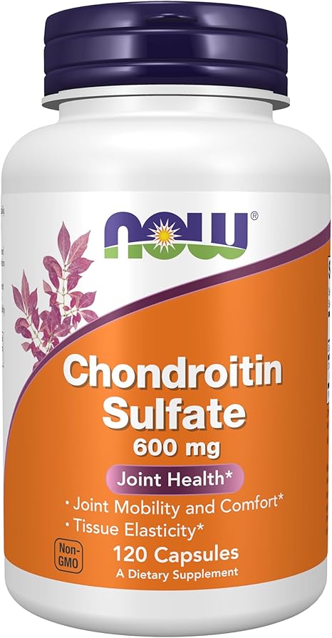 NOW Foods Supplements, Chondroitin Sulfate 600 mg (a Glycosaminoglycan), Joint Health*, 120 Capsules