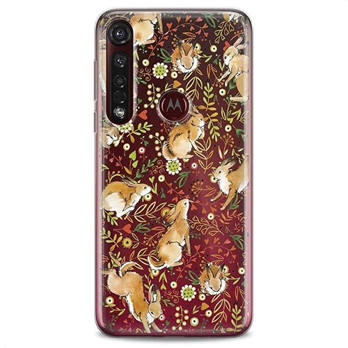 Miniatura 4 de Funda de TPU compatible con Motorola G9 G8 Plus G7 E20 P40 Z4 Edge 20 G22 Stylus Animal Green Rabbit Floral Kid Slim Fit Patrón lindo diseño de