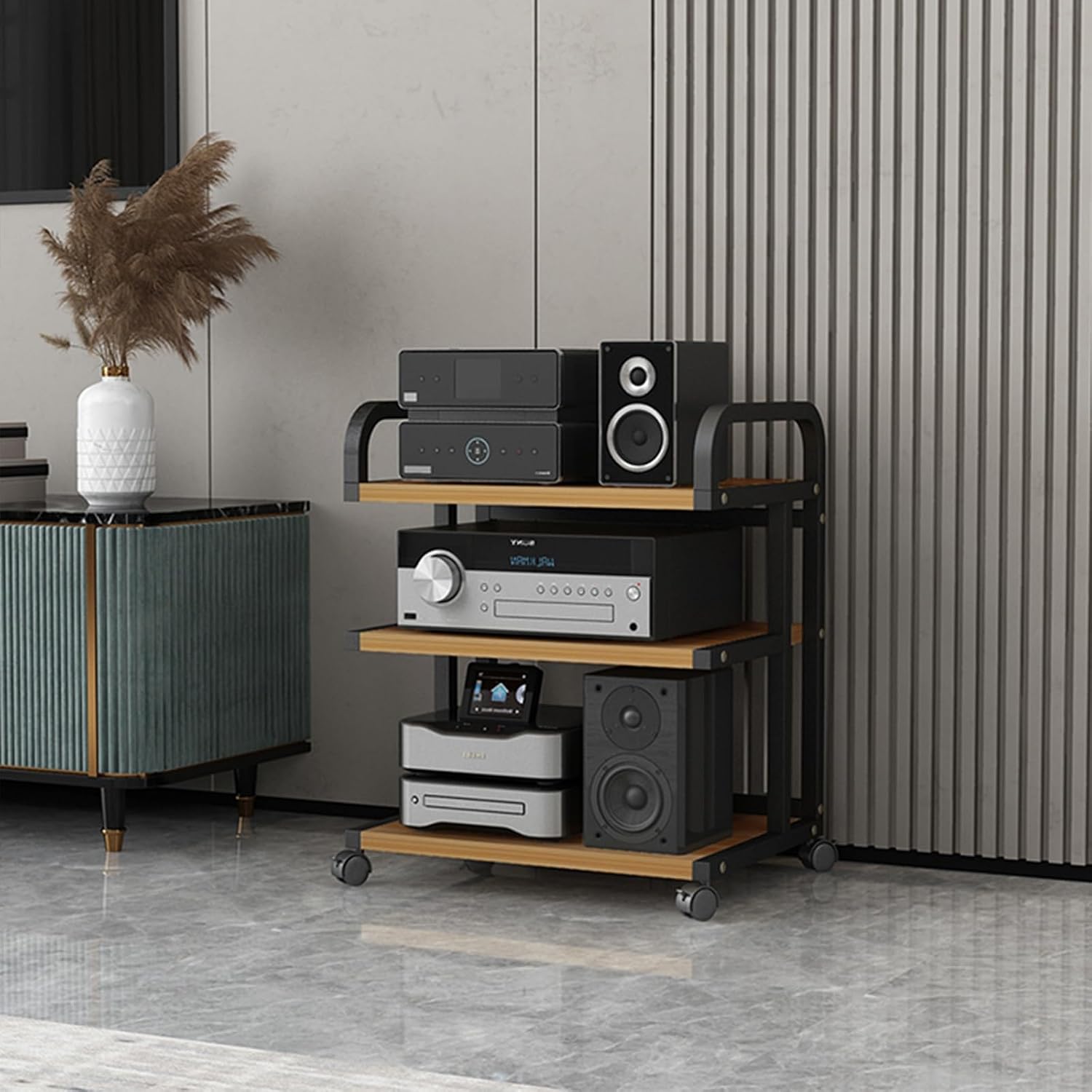 Open Av Rack Amazon.com: Lajeri 3/4/5-Tier Adjustable Open AV Media Stand, Heavy ...