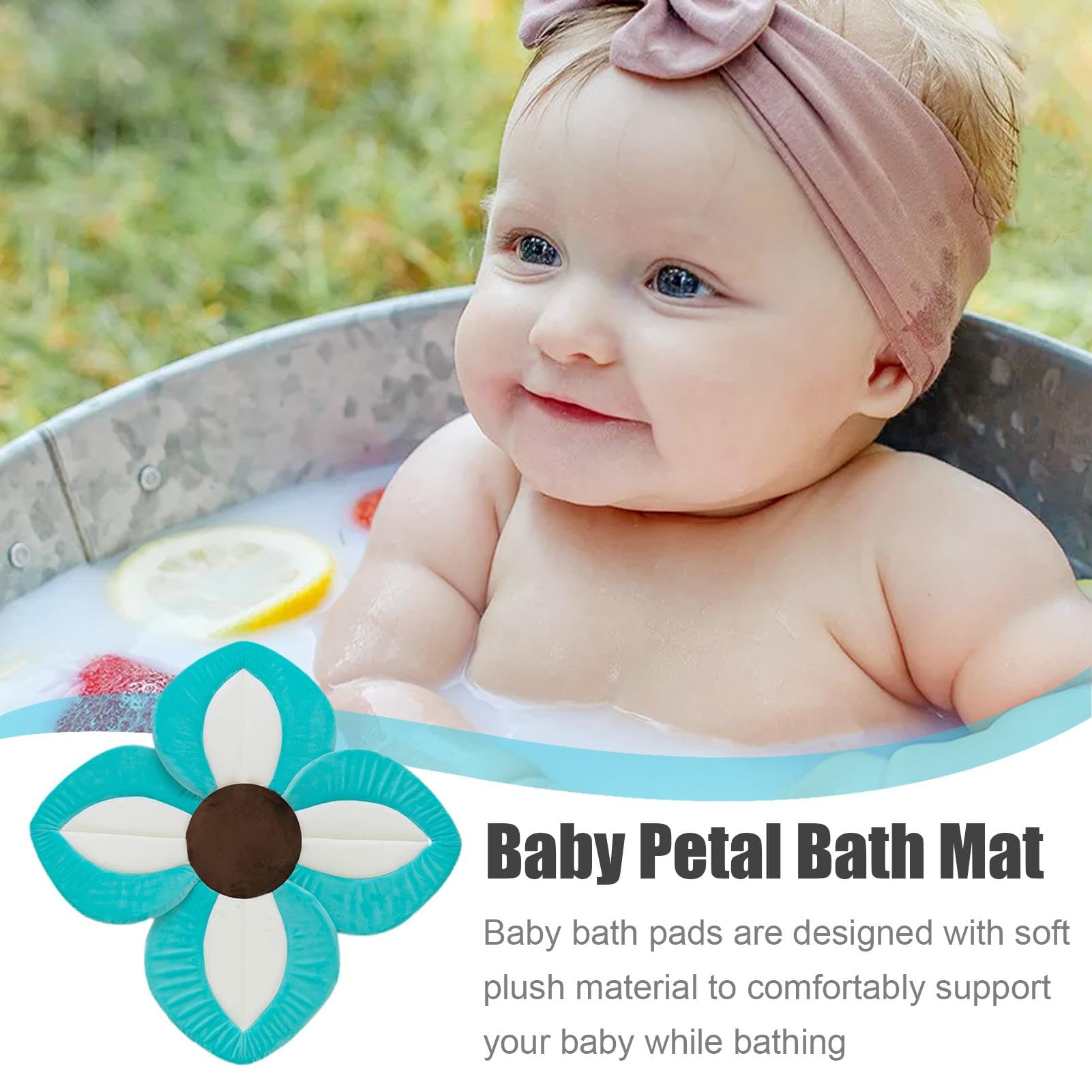 Toddler Bath Mat,Flower Petal Shaped Baby Bathtub Pad - Creative Flower Baby Bath Pad, Comfortable Baby Bath Flower-Shaped Bathtub Mat