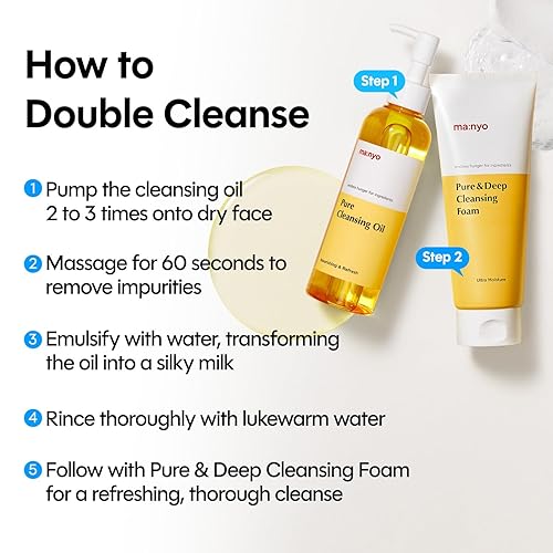 Miniatura 8 de ma:nyo Aceite limpiador puro de 6.7 onzas líquidas (6.8 fl oz) removedor de maquillaje diario y fusión de puntos negros con 14 aceites a base
