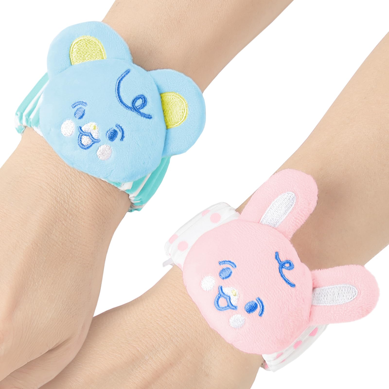 LittleForBig Armrasseln für Erwachsene - Weiches, verstellbares Armband mit Glöckchen im „Baby-Parade“ Design 2er-Set