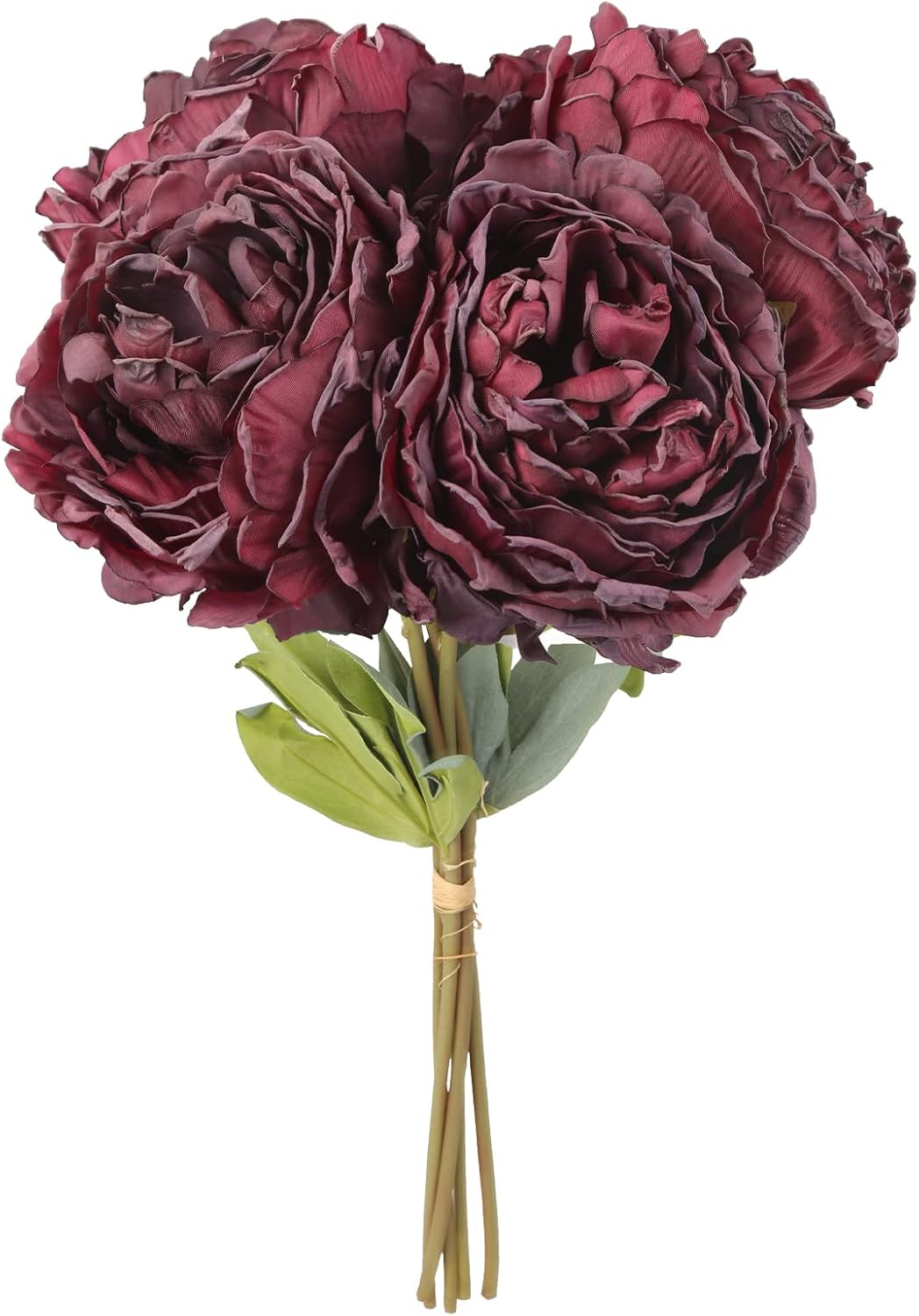 IPOPU Purple Peonies Artificial Flowers, Faux Peony Flowers