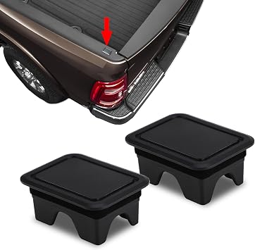 2PCS Bed Rail Stake Pocket Covers, Truck Stake Pocket Covers, Dustproof Truck Bed Hole Plugs, Truck Bed Accessories Rear Truck Holes Covers Compatible with Dodge Ram 1500 2500 3500 2019-2022