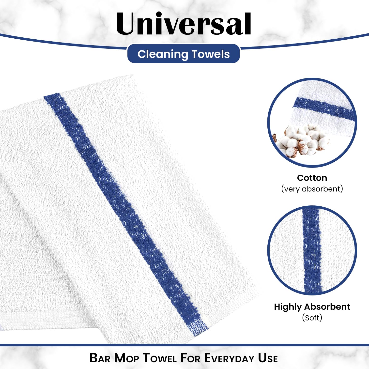 Juego de 60 paños de cocina de 16 x 19 pulgadas, multiusos, para el hogar, restaurantes y limpieza, paños absorbentes blancos, reutilizables, trapos