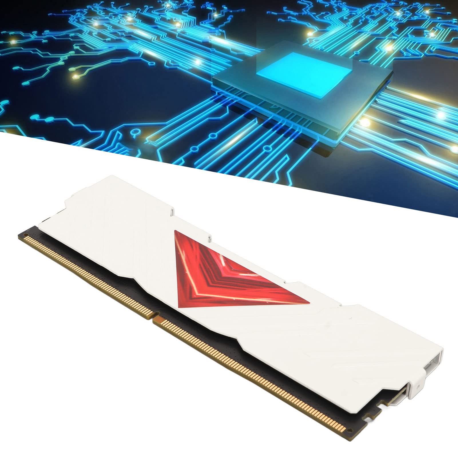 Ausla 4 GB Pamięci RAM DDR4, Metalowa Obudowa, Zwiększona wydajność, prędkość 2666 MHz dla Użytkowników Komputerów Stacjonarnych (WHITE)