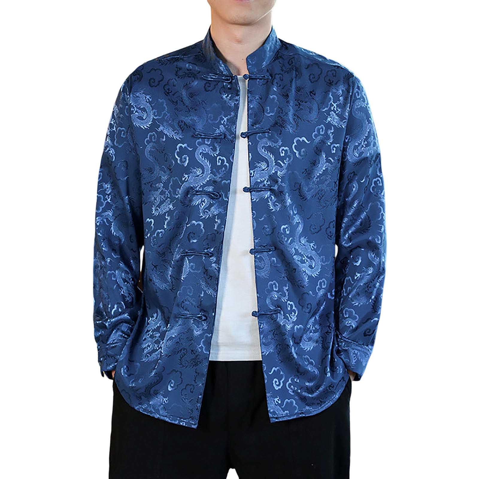 Chino Tang top para hombres chaqueta reversible cómoda vintage 5
