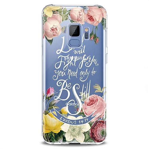 Miniatura 8 de Funda compatible con Samsung A91 A54 A52 A51 A50 A20 A11 A12 A13 A14 A03s A02s Verse Flowers Quote Soft Cute Clear Peonies Christian Print Design