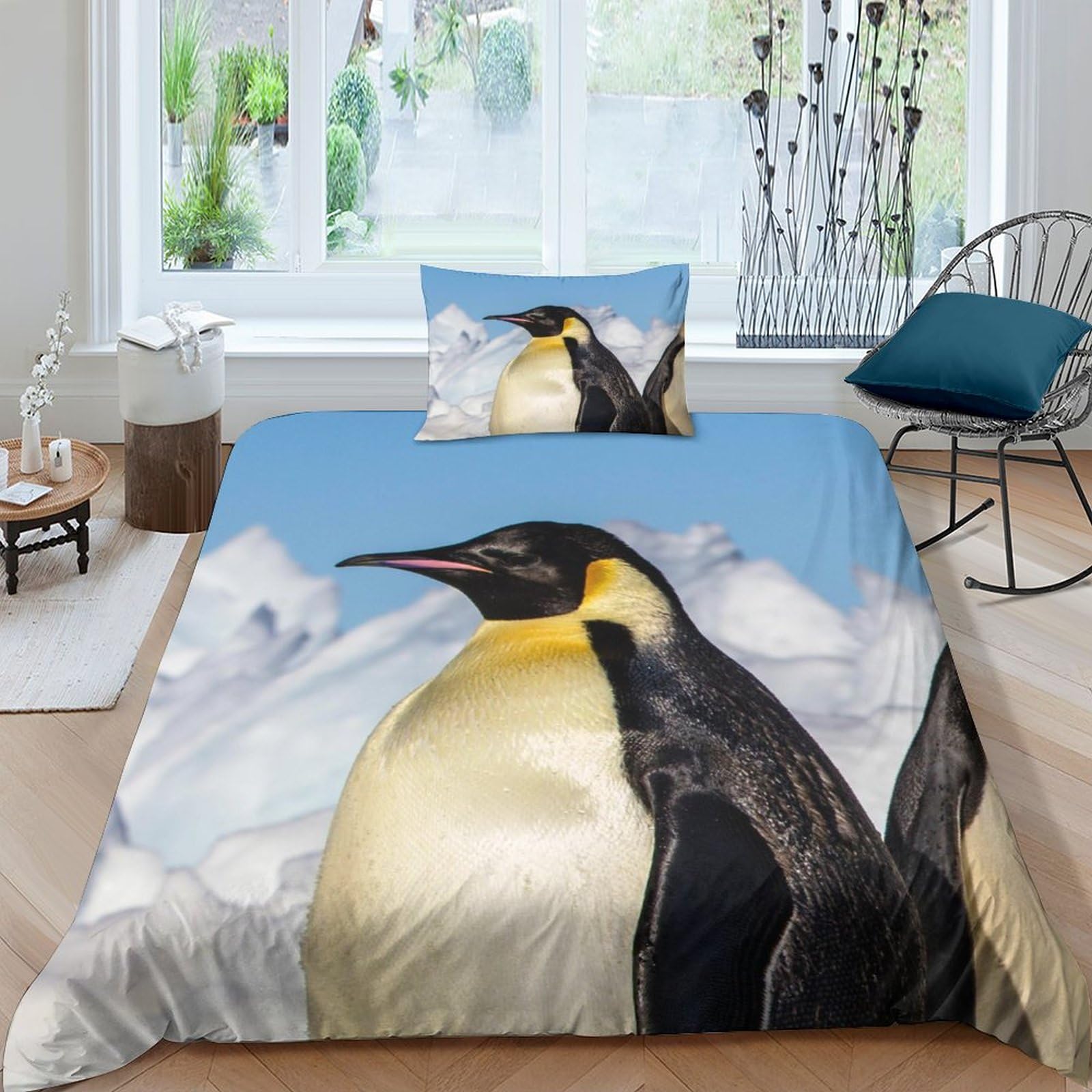 Parure de lit snow penguin idée cadeau ado taie oreiller