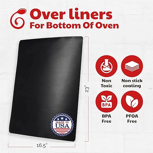 Miniatura 3 de Cooks Innovations HECHO EN ESTADOS UNIDOS Tapete Protector de Horno Antiadherente - Forros de Rejilla de Horno Antiadherentes de Servicio Pesado