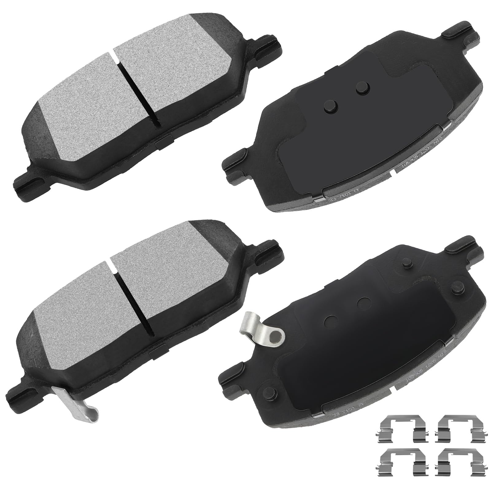 cciyu D1811 Professional Ceramic Front Brake Pads Set fit For 2016-2018 For Fiat 500X,2016-2020 For Jeep Compass,2015-2019 For Jeep Renegade