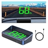 YQTNCMV Car HUD GPS Digital Speedometer for GMC Acadia Envoy Envoy Terrain Yukon, Heads Up Display for Cars, Project Speedometer on Windshield, Automatic Brightness Adjustment, B Green