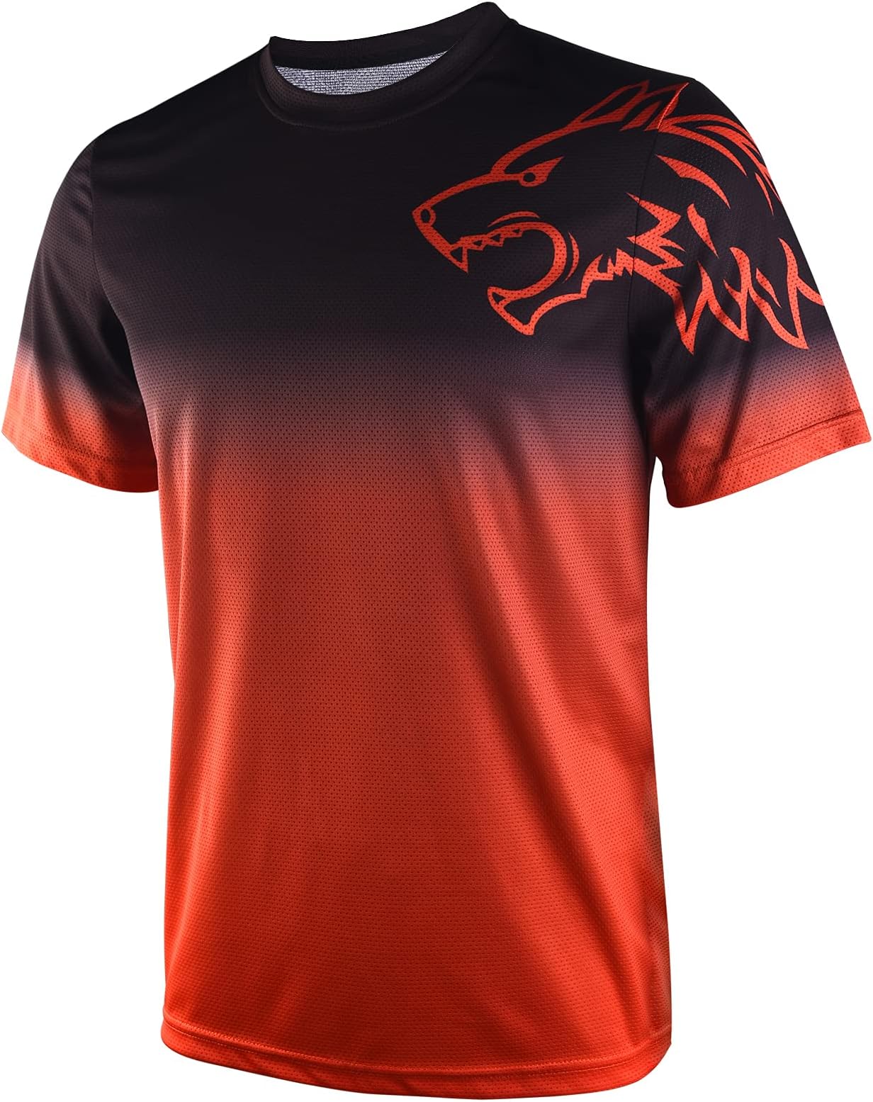 Men's Mountain Bike Jersey Short Sleeve Downhill MTB Shirts Moisture-Wicking and Quick Dry