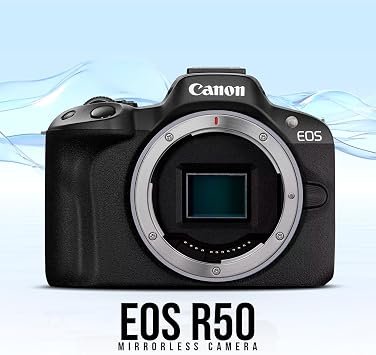 Canon Eos R50 Mirrorless Camera with Rf S 18 45mm Lens (Black, 2 Items) | 24.2MP Aps-C, Digic X, Dual Pixel CMOS Af Ii, UHD 4k30, Includes Canon 200es Bag