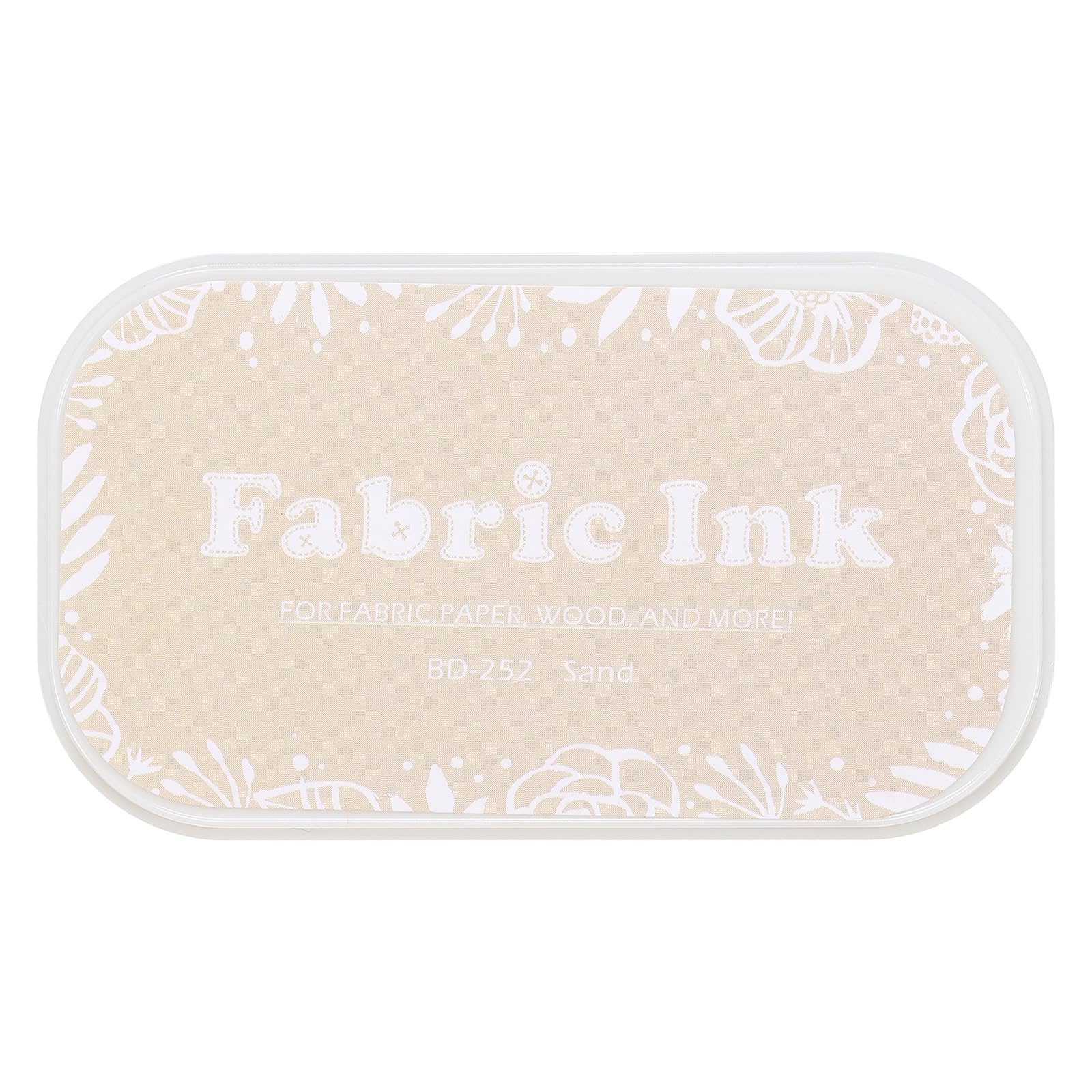 sourcing map Ink Pads for Stamps, 3.7x2.2 Inch Fabric Ink Pad for Cloth, Wood, Paper, Fingerprint, DIY Card Making, Sand Yellow