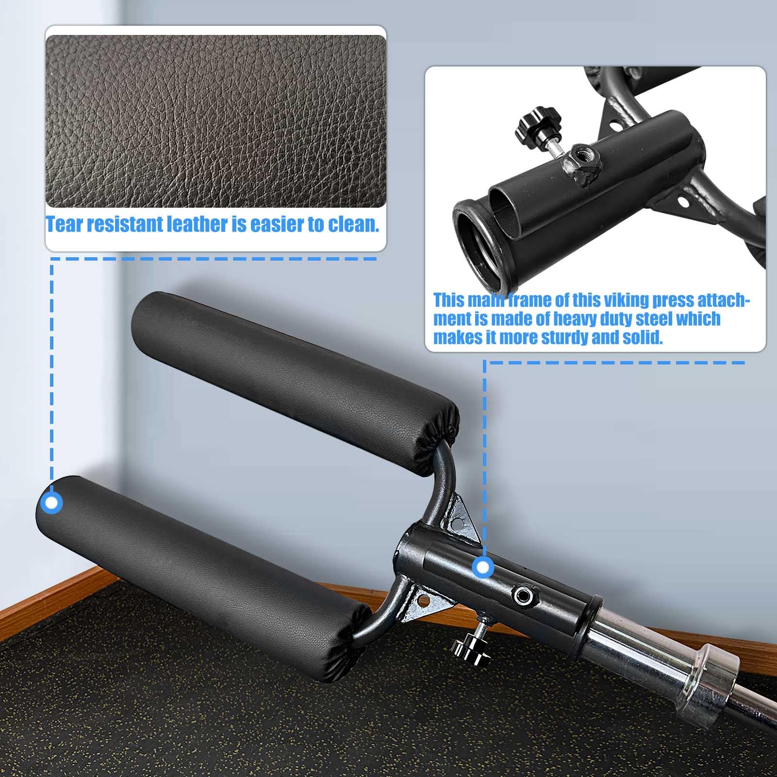 Viking Press Landmine Handle, Hack Squat T-Bar Row Attachment Strength Training Accessories, Shoulder Press Landmine Attachment Equipment