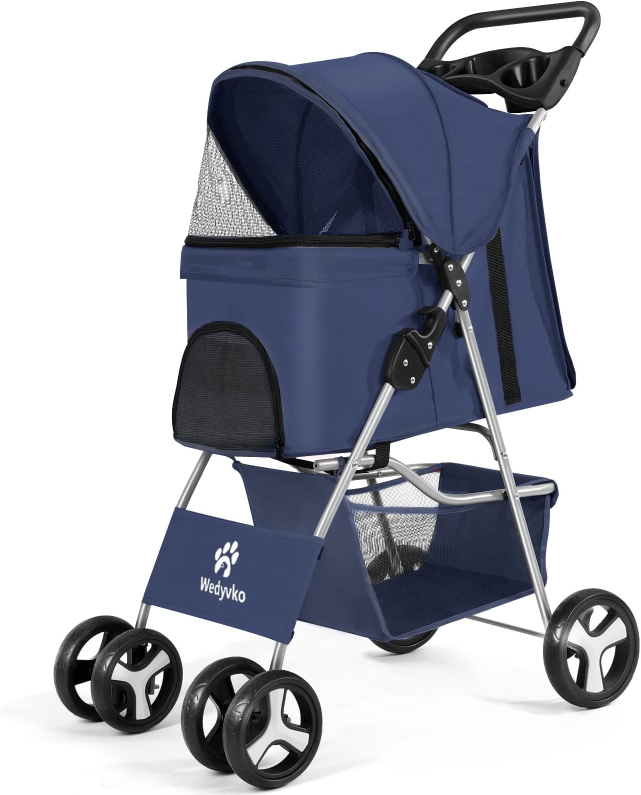 InnoPet hondenbuggy Pet Stroller hondenwagen jogger buggy voor honden kattenbuggyFirst-Class wagen voor honden roze grijs roze grijs roze inklapbaar