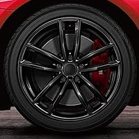 Vista 4 de Skino Eu 0.157 x 2.362 in negro ABS coche aleación rueda centro universal llantas cubo centro tapas auto tuning logo emblema CX 0