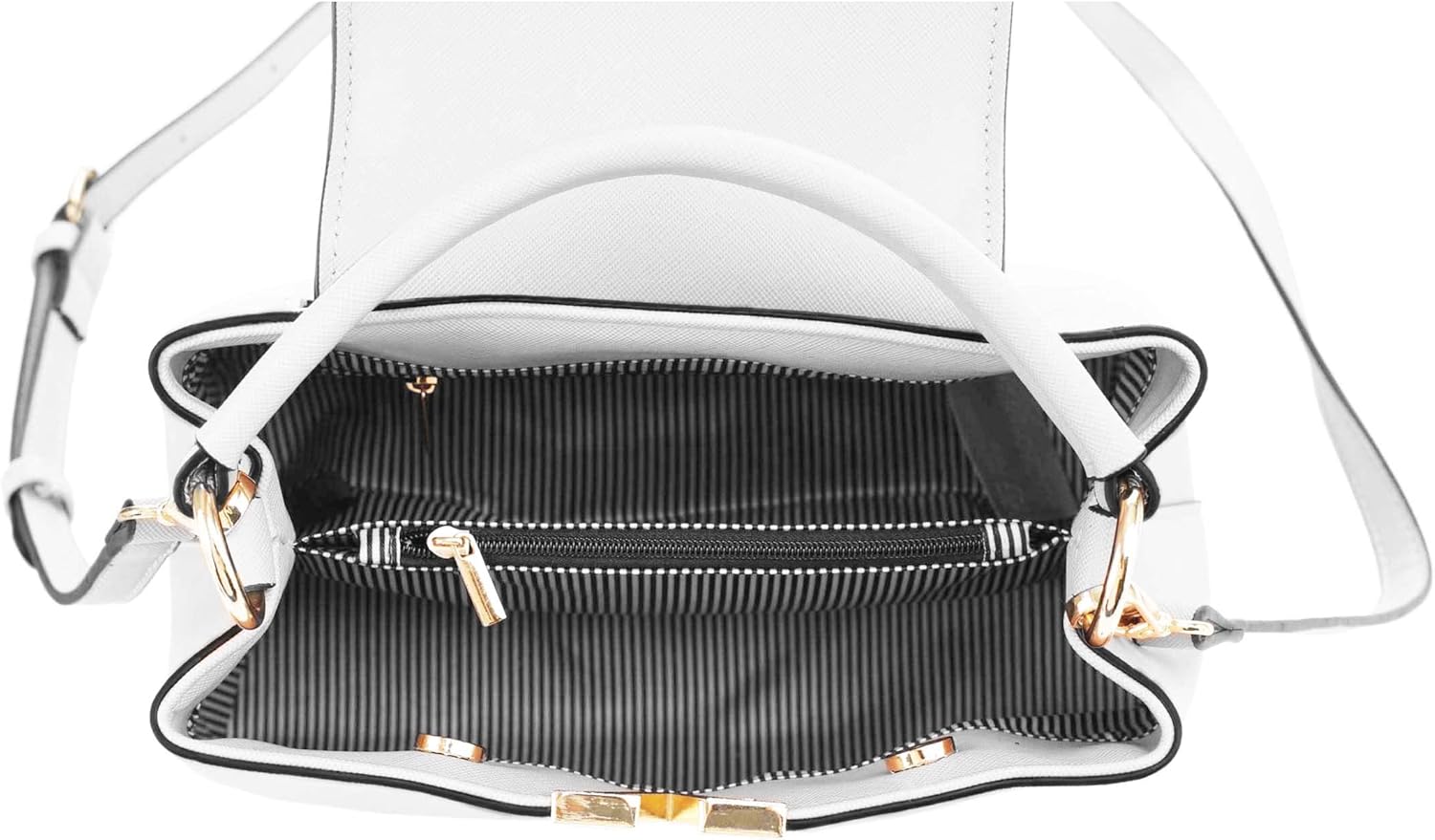 EVVE Women's Small Satchel Bag Classic Top Handle Purses Fashion Crossbody Handbags with Shoulder Strap - Image 6