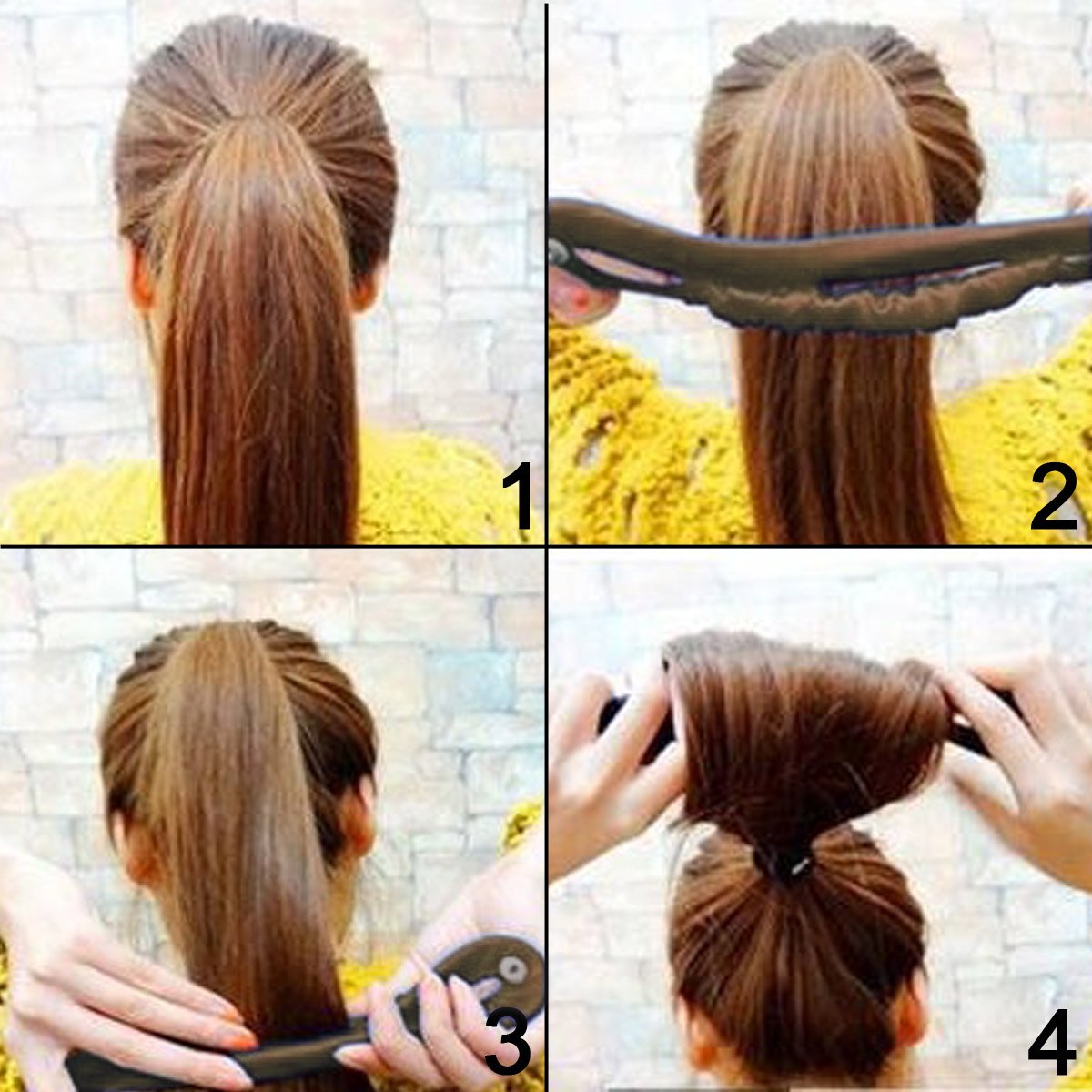 Shells 2Pack Cloth Magic Clip French Twist Hairstyle Donut Bun Former Maker Hairstyle Must-haves Tool Big Size Black Color