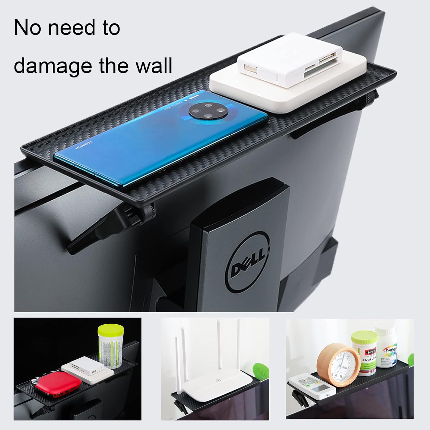 GlSAKE TV Top Shelf Adjustable tv Computer Screen Top Storage Shelf