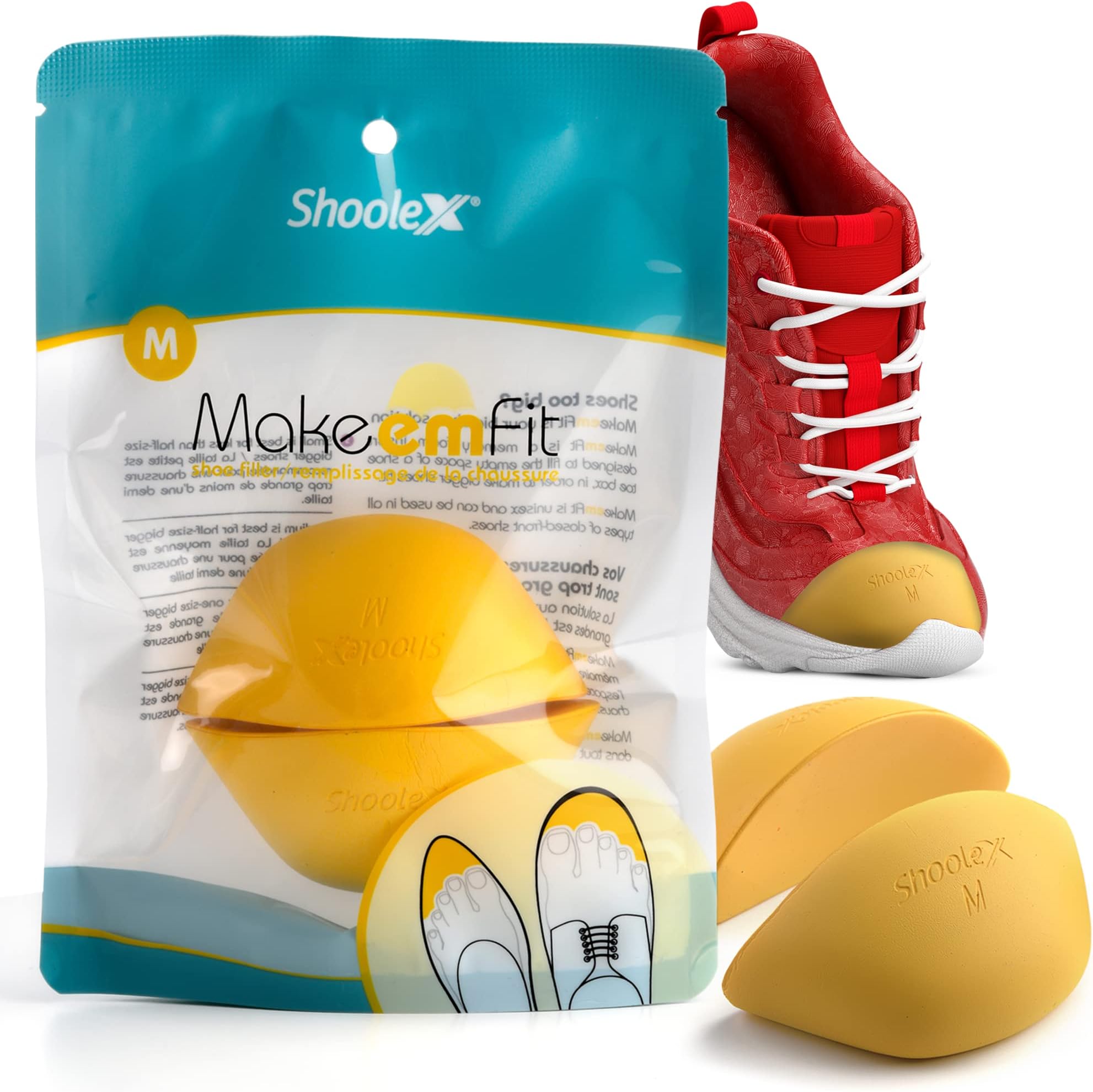 Shoolex, Big Shoe Filler, Unisex Shoe Inserts To Make Big Shoes Fit