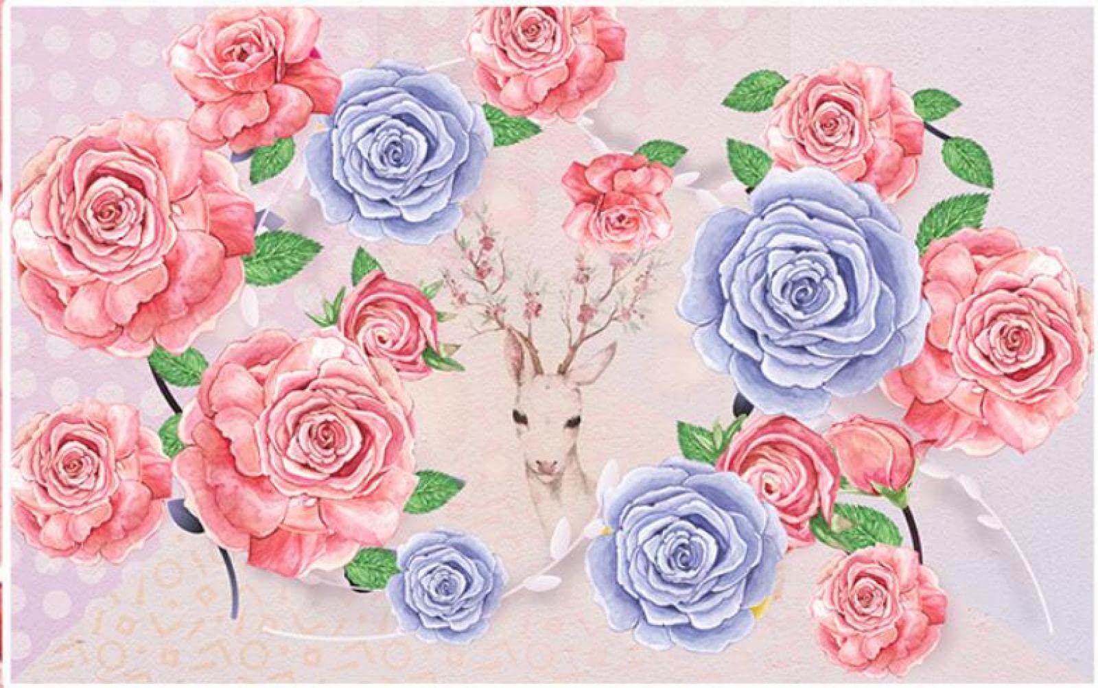 Papier peint 3D rose en PVC mousse autocollant pour déco de chambre