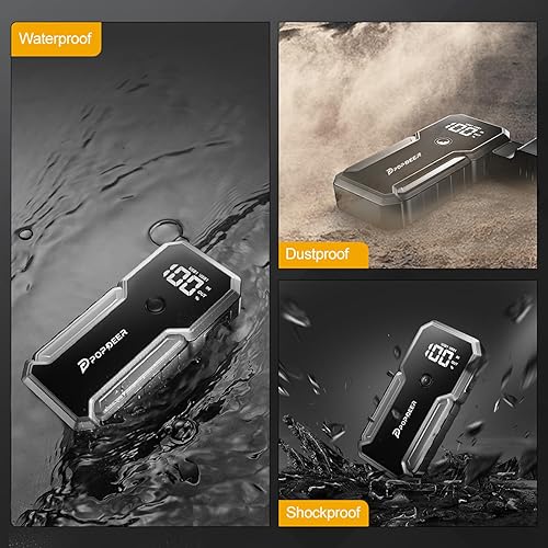 Miniatura 8 de POPDEER Arrancador de batería de automóvil, caja de salto de 3000 A para batería de automóvil (todo gas 8.0 L diesel), cargador de batería de coche