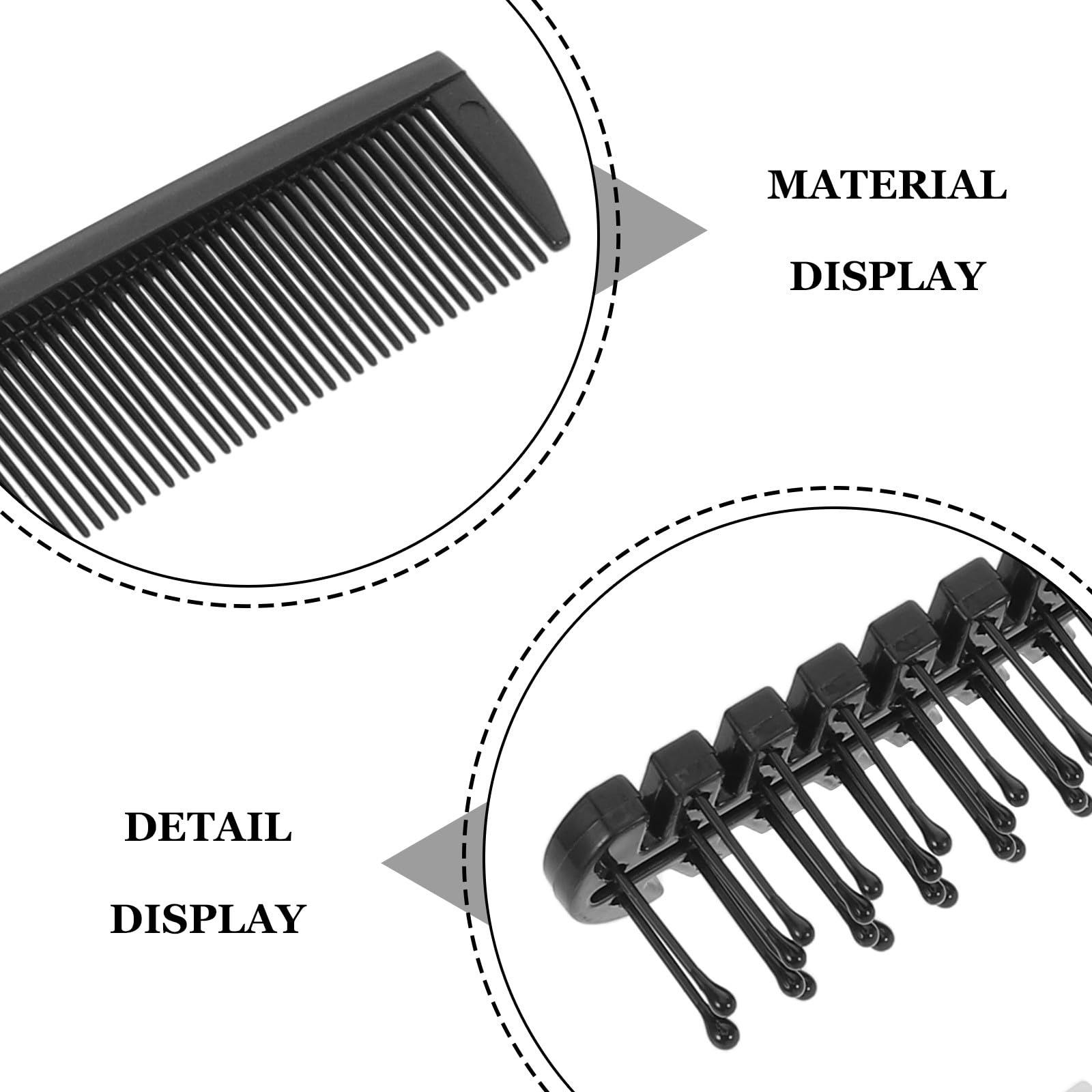 Outanaya Peigne Pliable Antistatique pour Femmes en Plastique, Double Usage Dents Fines, Design Élégant et Compact, pour Voyage et Événements, Pack de 30 Pièces