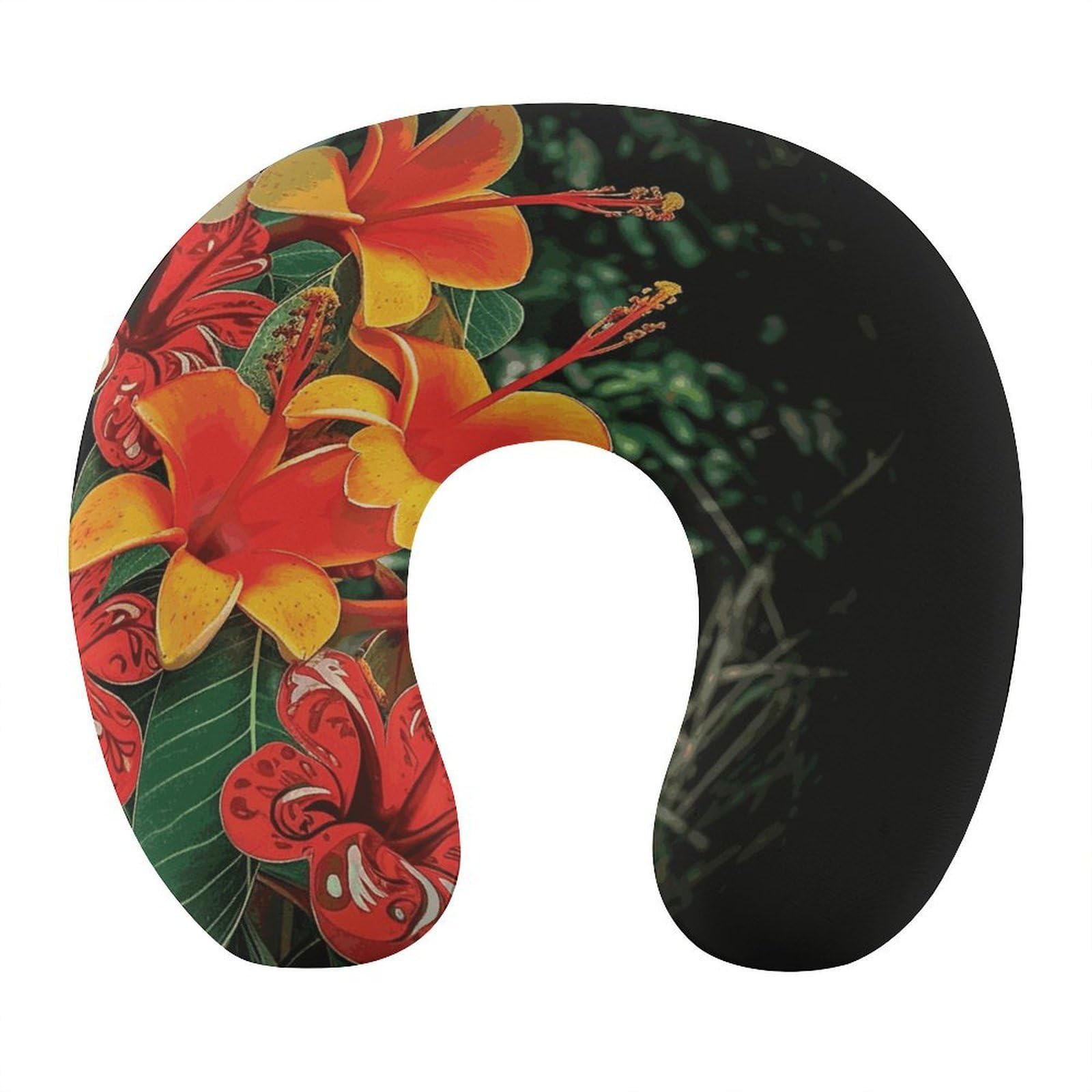 Btcowzrv Style Hawaii Flowers U Shaped Neck Pillow Travel Pillows