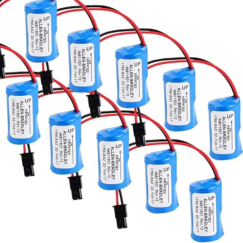 Reemplazo de batería PLC para Allen Bradley 1756-BA2 BR23A-AB 3.0V 1200mAh batería paquete de 10