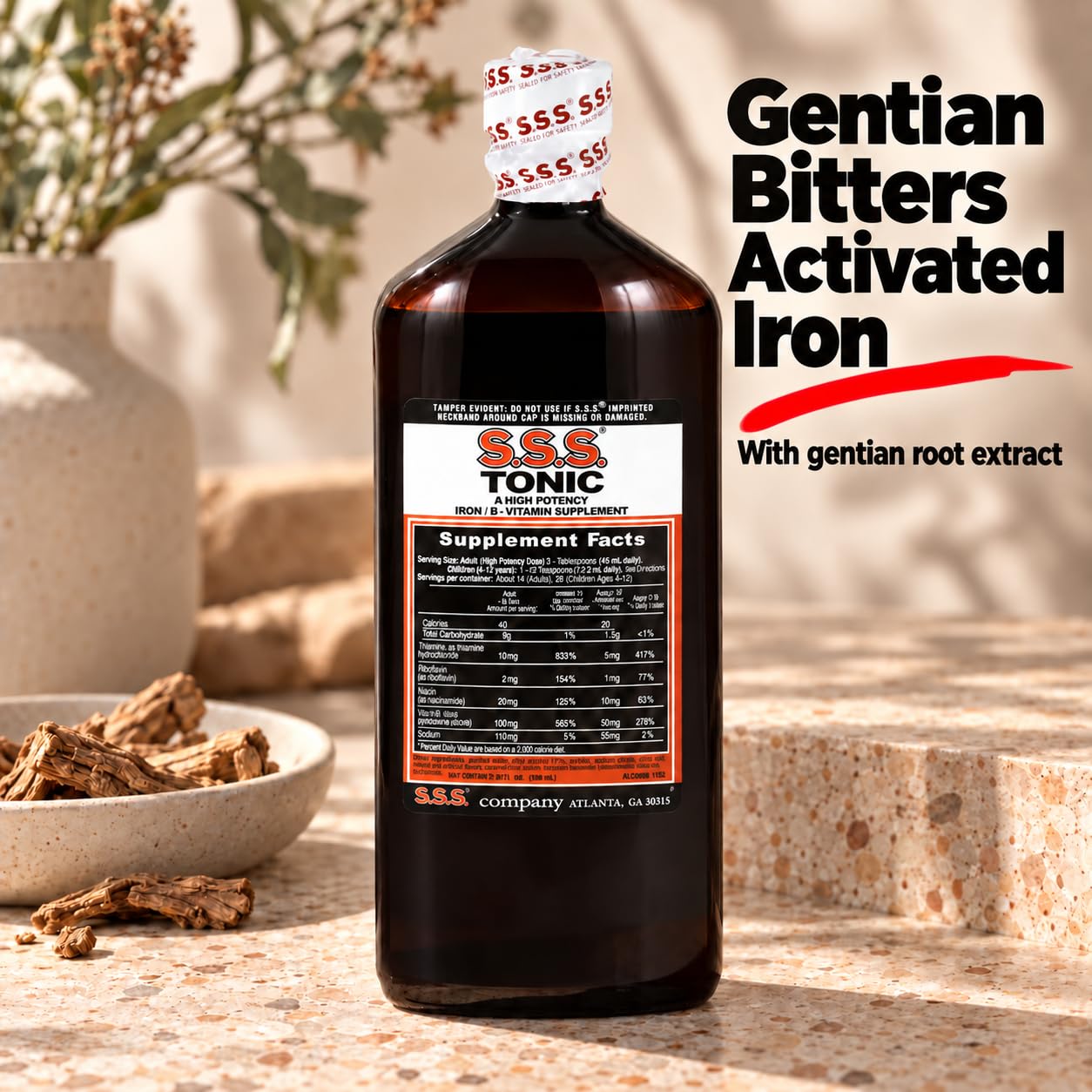 S.S.S. Tonic Liquid Iron & Vitamin B Supplement with B1, B2 & B3, 20 Fl Oz — Amazon image 10