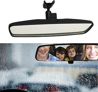 JINGEA 10.5" Rear View Mirror Kit for Toyota Corolla, RAV4, Camry, Ford Focus, Jeep Wrangler, Nissan Rogue - Easy Install Anti-Glare