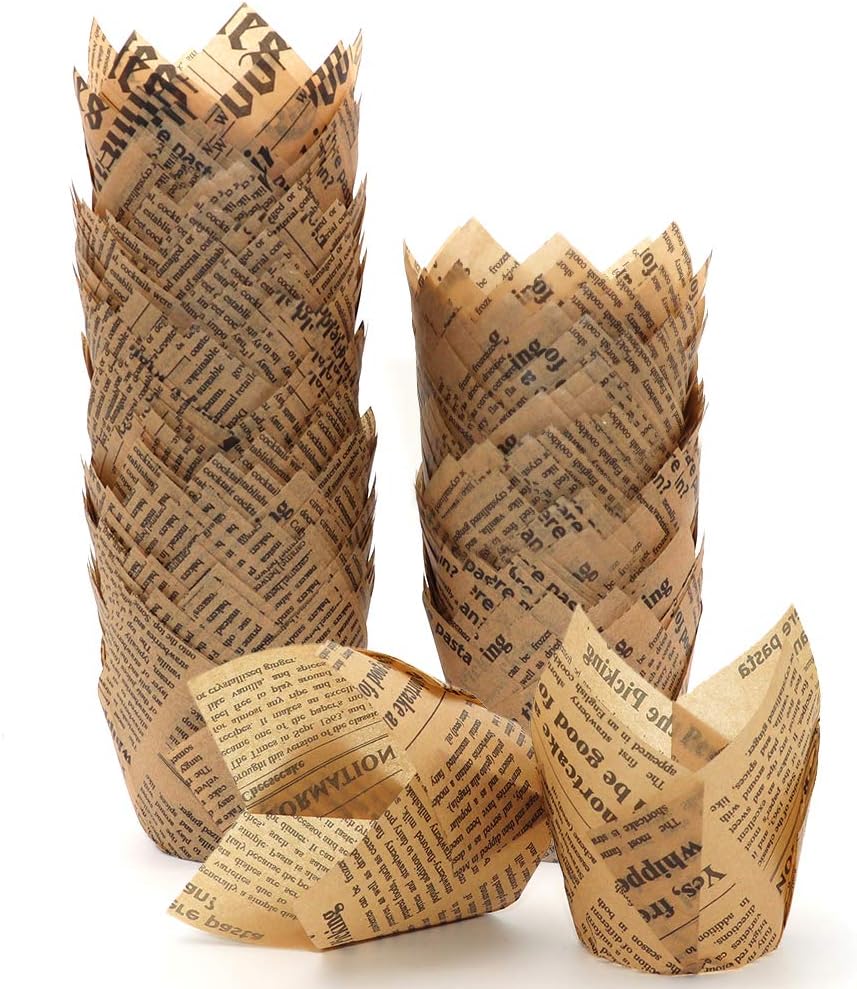 150pcs Tulip Cupcake Liners Baking Cups Muffin Liner Grease-Proof Paper Cupca...