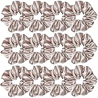 Vista 30 de Sufermoe 12 bandas elásticas para el cabello de seda satinada, color azul surtido de 4.5 pulgadas para mujeres y niñas