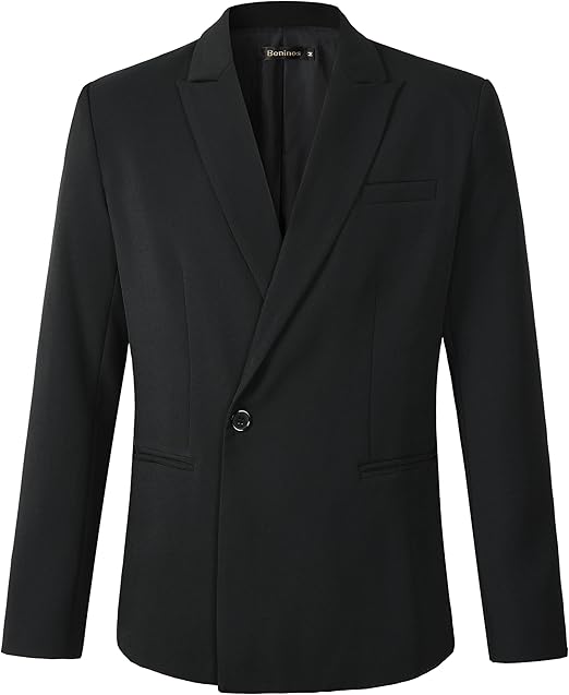 Beninos Mens Sport Coat Casual Blazer Peak Lapel Business Suit Jacket