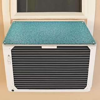 23.6"x16" Air Conditioner Drip Cushion - Reusable, Washable Pad to Reduce Window AC Rain Noise and Block Leaves, Drip-Proof with Vent(Green)