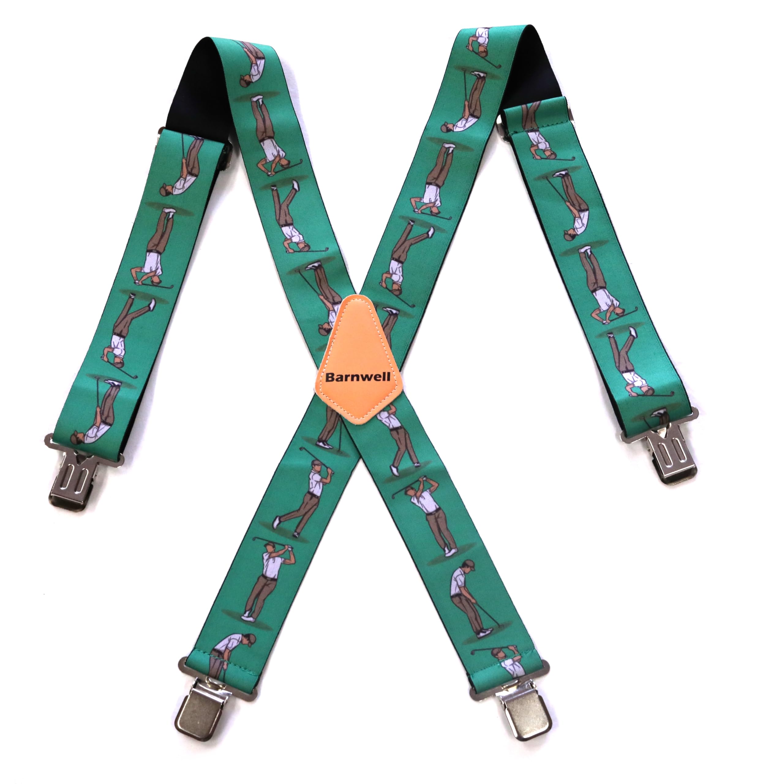 Barnwell Golf Green Putting Irons Trouser Braces Suspenders Heavy Duty 50mm Wide