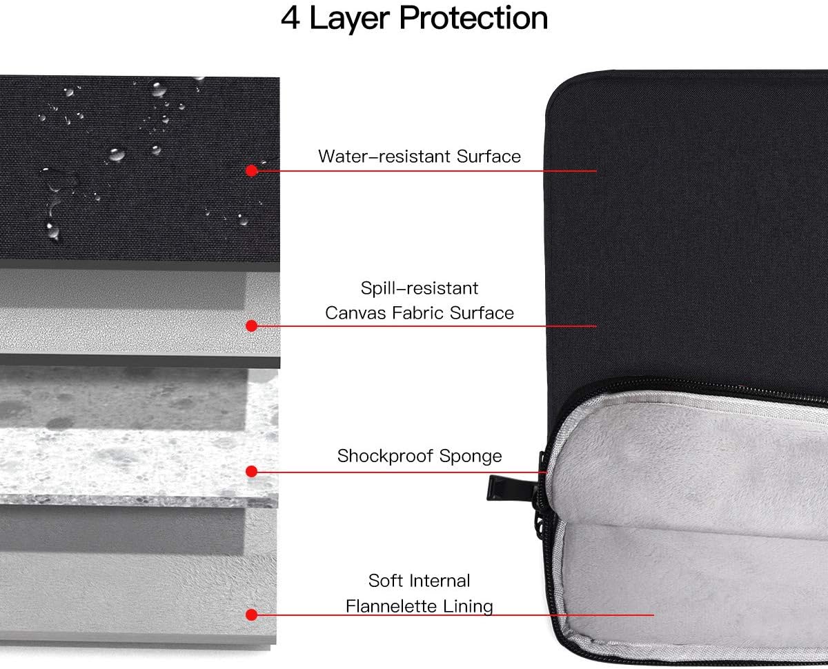 15.6 inch Laptop Sleeve for Acer Aspire 5, HP Pavilion/Envy x360, ASUS VivoBook, HP Dell Lenovo Samsung MSI Chromebook Computer Case Bag, Black - Image 5